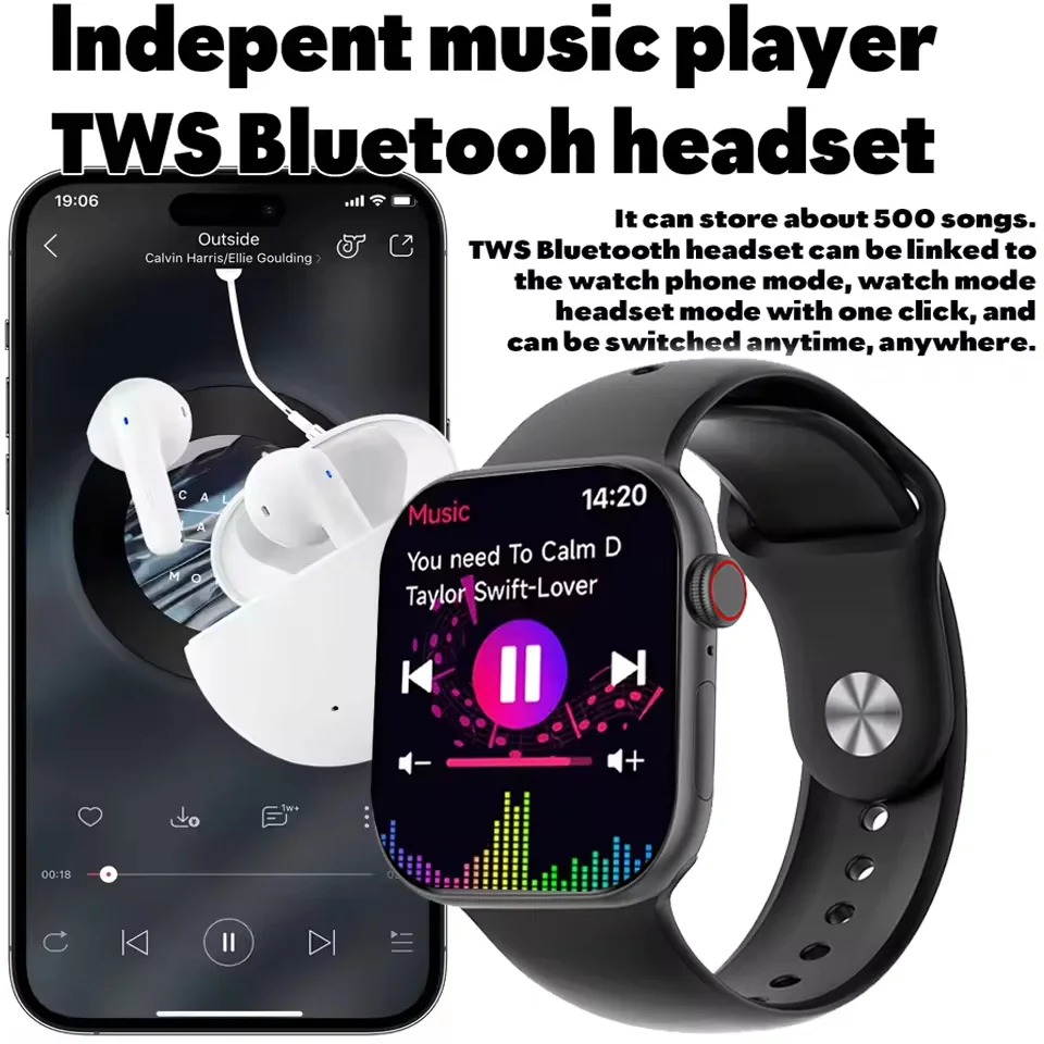 Watch Series 10 2026, Montre connectée GPS intégrée, Smartwatch appels Bluetooth, Montre sport étanche iOS Android, Meilleure alternative Watch 10 – Image 6