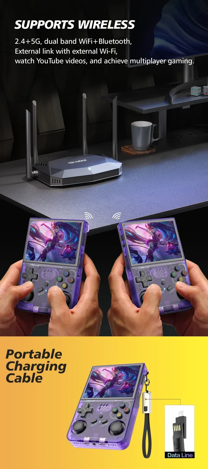 Console rétro portable R36XX, BOYHOM gaming, Émulateur PSP PS1 portable, Console de poche rétro 2026, Cadeau gaming vintage – Image 21