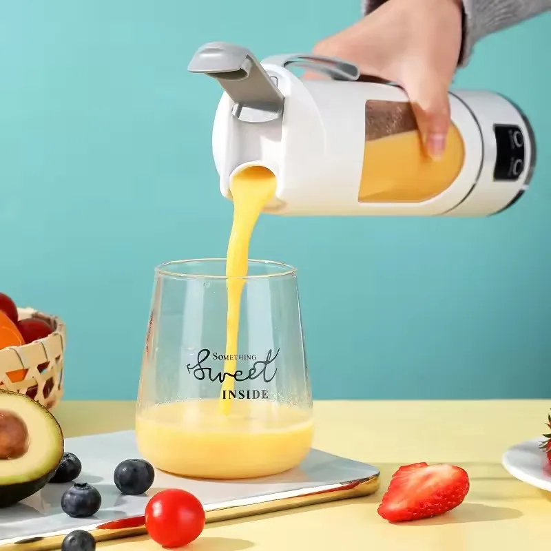 Mini presse-agrumes 2025, Blender portable glace pilée, Mixeur smoothie USB-C, Extracteur de jus affichage numérique, Cadeau bien-être 2026 – Image 4