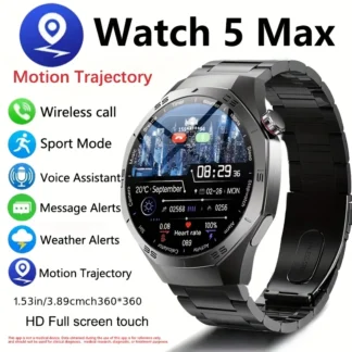 Montre connectée AMOLED GPS, Smartwatch homme Bluetooth 2026, Montre sport étanche iOS Android, Meilleure alternative Huawei Watch, Montre tracker de fitness GPS