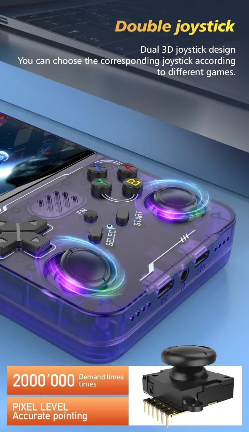 Console rétro portable R36XX, BOYHOM gaming, Émulateur PSP PS1 portable, Console de poche rétro 2026, Cadeau gaming vintage – Image 15