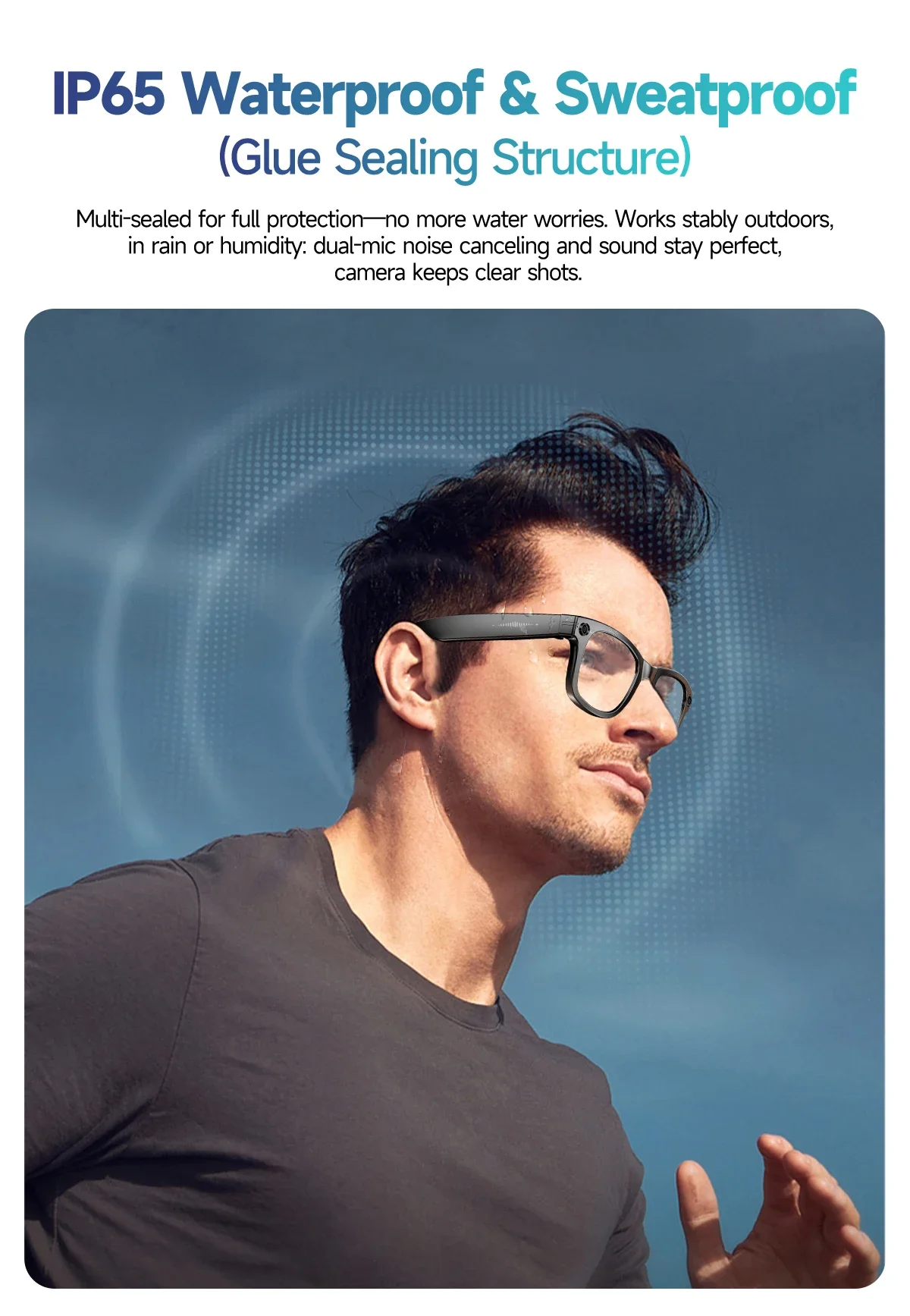 Lunettes caméra 8MP, Lunettes traducteur AI, Smart Glasses Bluetooth 2026, Lunettes de soleil connectées, Gadget voyage intelligent – Image 30