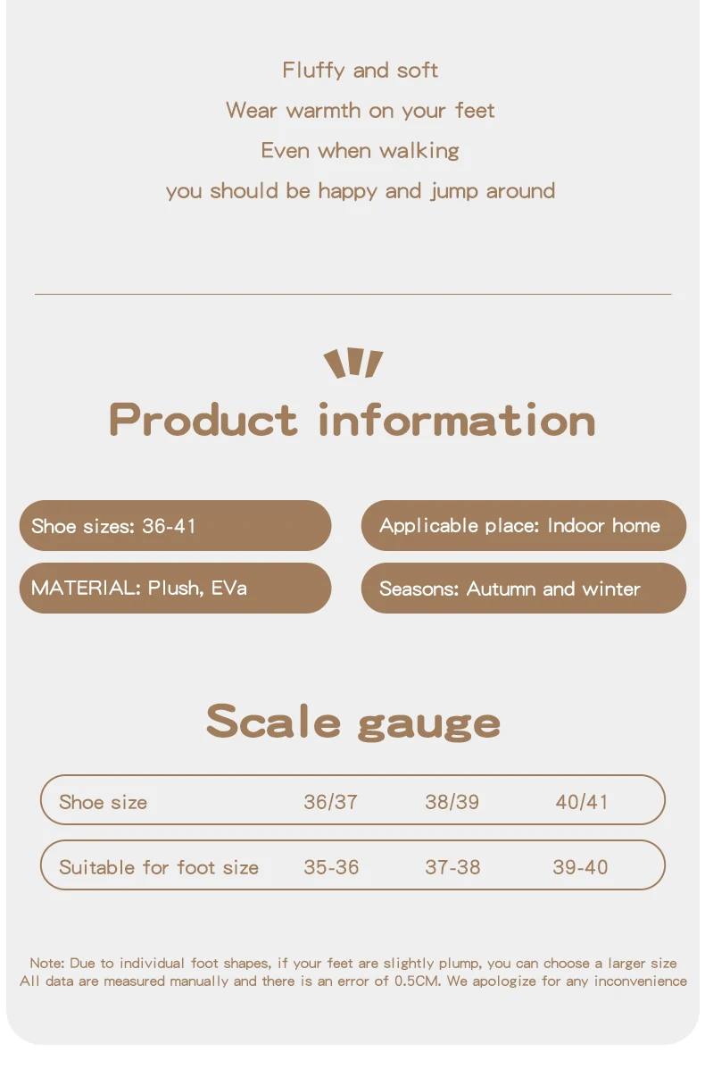 Chaussons d’hiver pour femmes, bottes à la mode avec fourrure douce, semelle antidérapante, confortables pour l’intérieur et l’extérieur, chaussons en peluche pour couples. – Image 11
