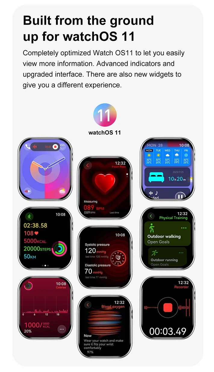 Watch Series 10 2026, Montre connectée GPS intégrée, Smartwatch appels Bluetooth, Montre sport étanche iOS Android, Meilleure alternative Watch 10 – Image 27