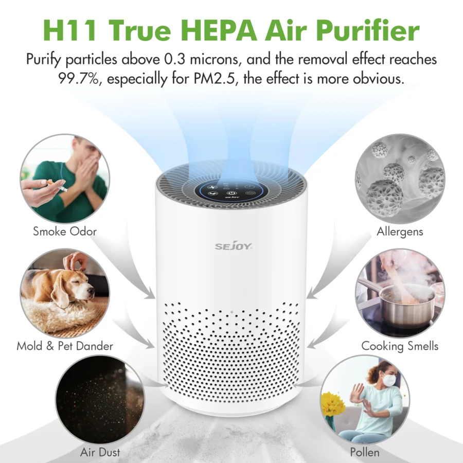 **Respirez un air pur et sain à la maison, 99,97% des allergènes éliminés**