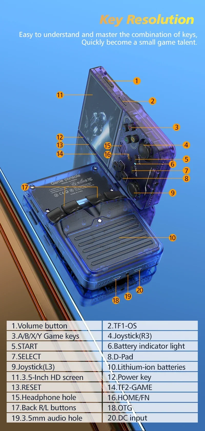 Console rétro portable R36XX, BOYHOM gaming, Émulateur PSP PS1 portable, Console de poche rétro 2026, Cadeau gaming vintage – Image 14