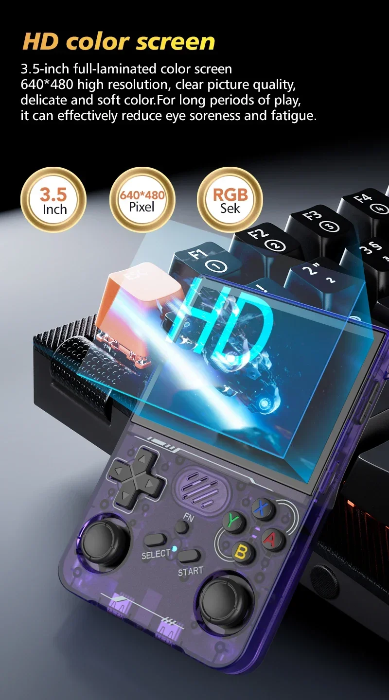 Console rétro portable R36XX, BOYHOM gaming, Émulateur PSP PS1 portable, Console de poche rétro 2026, Cadeau gaming vintage – Image 19