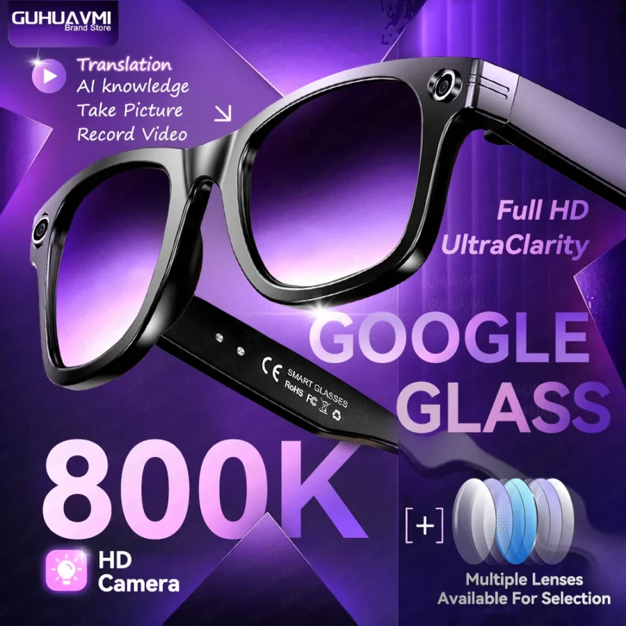 **Filmez tout, les mains libres : la caméra 8MP intégrée à vos lunettes**