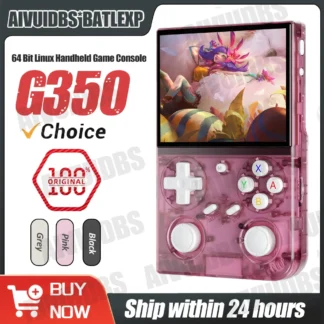Console de jeu rétro portable BATLEXP G350, système Linux 64 bits, écran IPS 3,5", lecteur vidéo de poche portable RK3326, 64 Go, 4000 jeux.