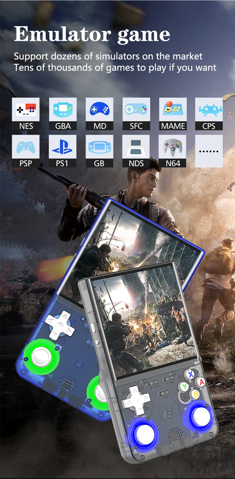 Console rétro R36 Ultra, Émulateur portable 4 pouces, Console 20000 jeux, R36S vs R36 Ultra, Console de poche PSP PS1 – Image 17