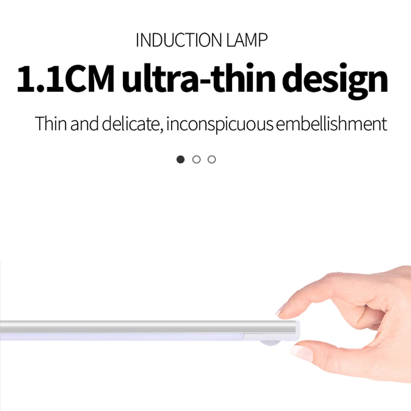 Lampe LED cuisine sans fil, Veilleuse détecteur de mouvement, Éclairage dressing rechargeable, Réglette LED magnétique, Éclairage sous placard USB – Image 17