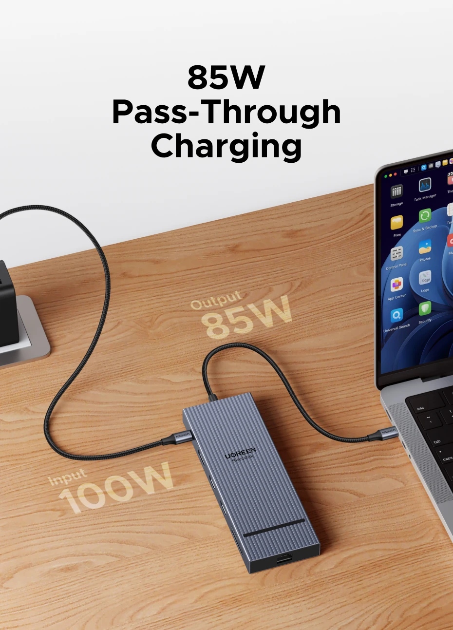 Hub USB-C 4K 60Hz, Adaptateur MacBook Pro M3, Station d'accueil USB-C PD100W, Répartiteur Type C HDMI, Lecteur carte SD USB-C – Image 32