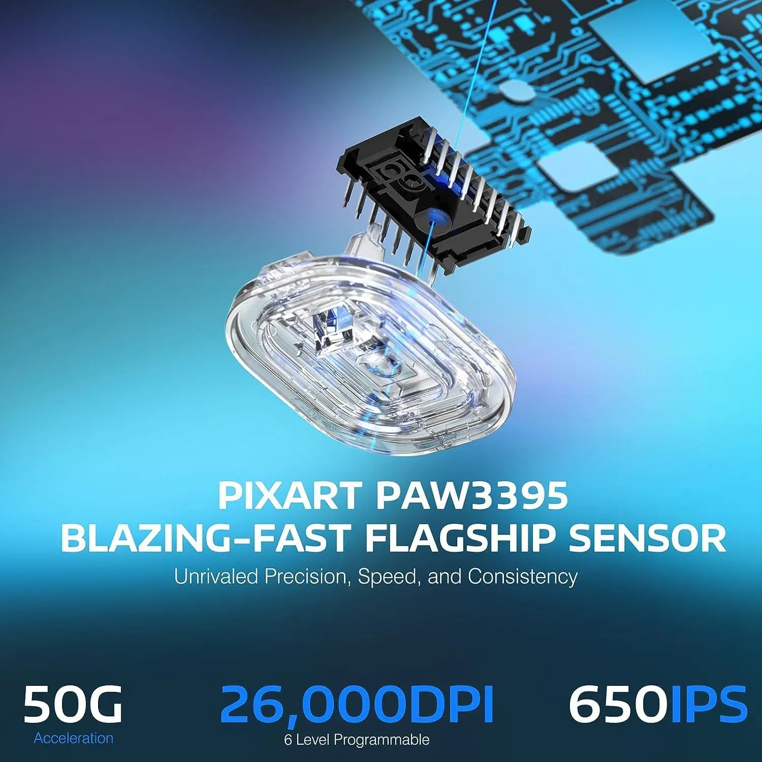 Souris Gaming Ultra-Légère Attack Shark X3 | 49g | Capteur PAW3395 26K DPI | Tri-Mode (2.4G/BT/USB) – Image 4