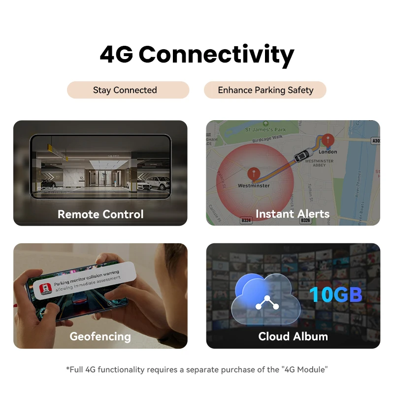 DDPAI Z60 Pro 4K Dash Cam | Capteur Sony STARVIS 2 IMX678 | Vision Nocturne IA | ADAS 2.0 & 4G Cloud – Image 6