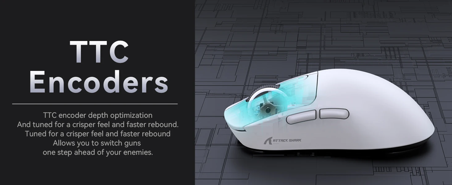 Souris Gaming Ultra-Légère Attack Shark X3 | 49g | Capteur PAW3395 26K DPI | Tri-Mode (2.4G/BT/USB) – Image 20