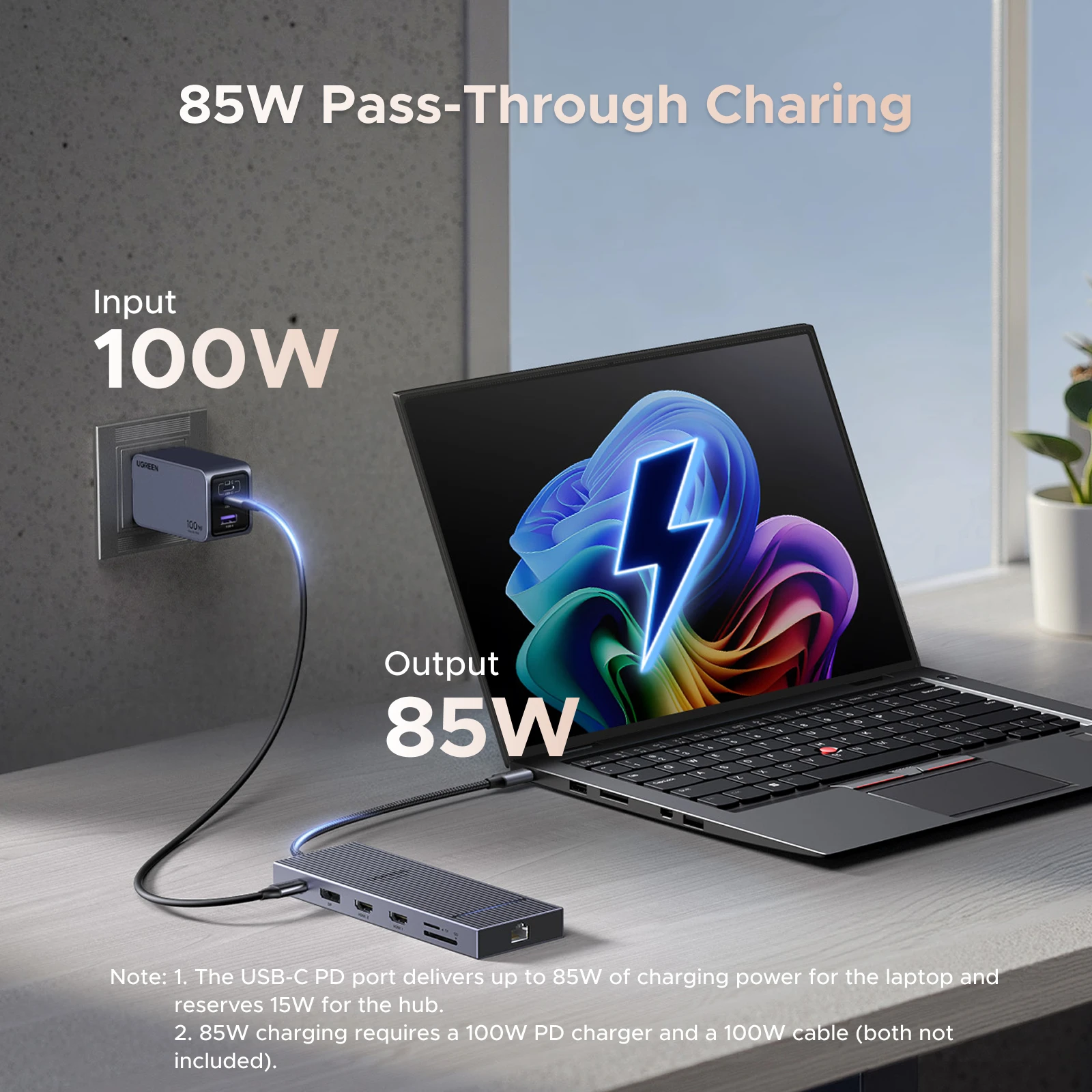 Hub USB-C 4K 60Hz, Adaptateur MacBook Pro M3, Station d'accueil USB-C PD100W, Répartiteur Type C HDMI, Lecteur carte SD USB-C – Image 6