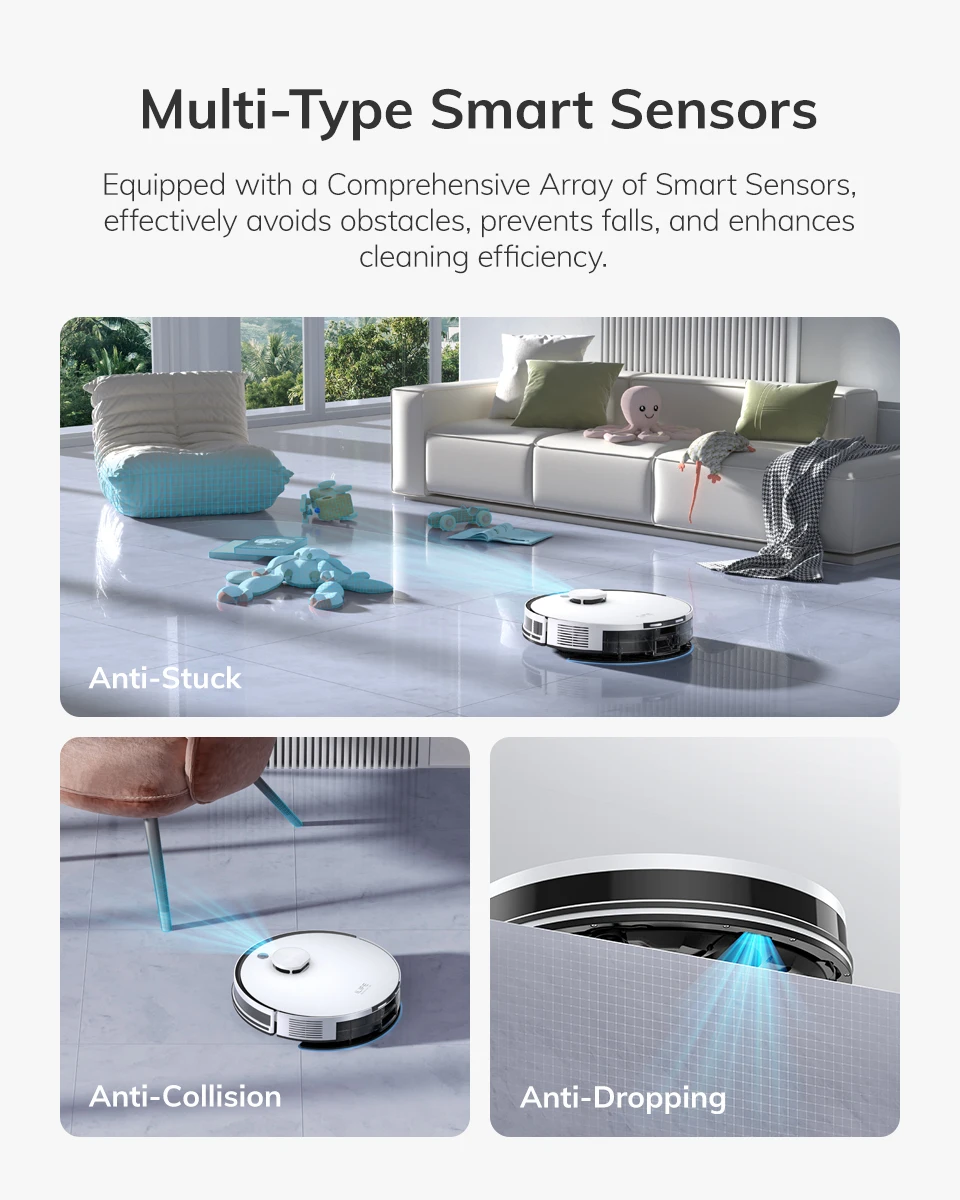 ILIFE A30 Pro | Aspirateur Robot 2-en-1 avec Station de Vidage Auto | 5000Pa | LiDAR | Autonomie 180 min – Image 28