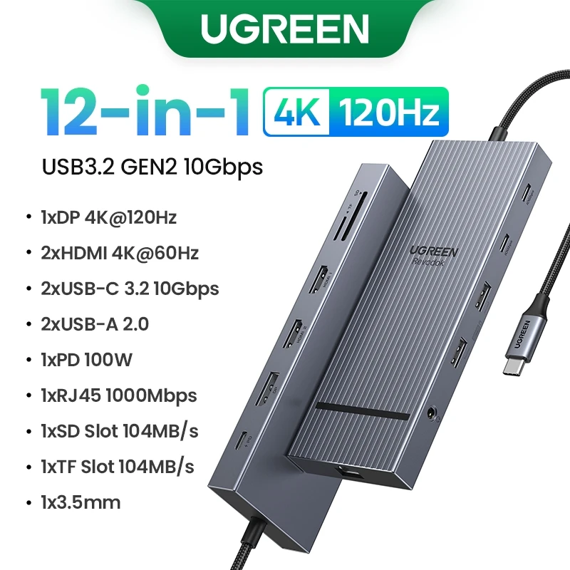 Hub USB-C 4K 60Hz, Adaptateur MacBook Pro M3, Station d'accueil USB-C PD100W, Répartiteur Type C HDMI, Lecteur carte SD USB-C – Image 9