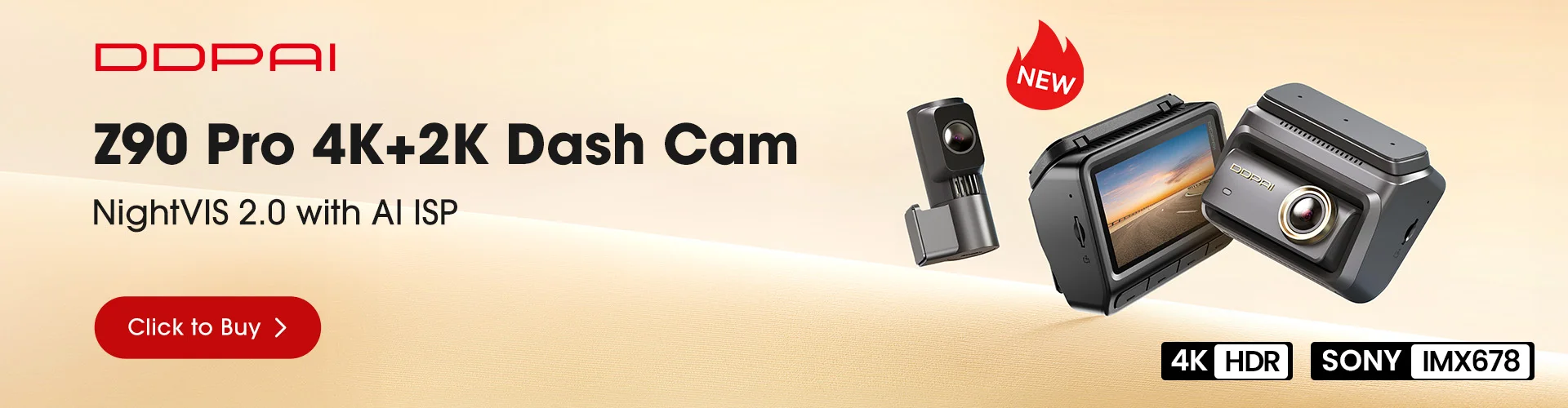 DDPAI Z60 Pro 4K Dash Cam | Capteur Sony STARVIS 2 IMX678 | Vision Nocturne IA | ADAS 2.0 & 4G Cloud – Image 16