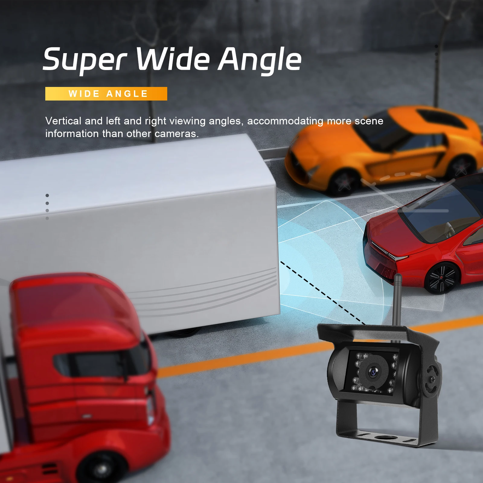 Caméra de recul sans fil camion, Système BSD angle mort, Caméra de recul camping-car, Écran IPS 7 pouces voiture, Leekooluu sans fil – Image 17