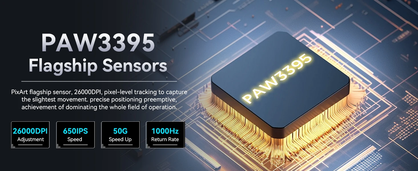 Souris Gaming Ultra-Légère Attack Shark X3 | 49g | Capteur PAW3395 26K DPI | Tri-Mode (2.4G/BT/USB) – Image 14