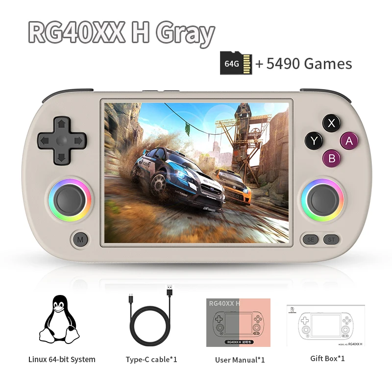 Anbernic RG40XX H France, Console rétro portable 2026, Émulateur PSP PS1 portable, Console de jeu Linux, Cadeau geek rétro – Image 7